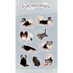 Stickerbogen - "furshrimps"