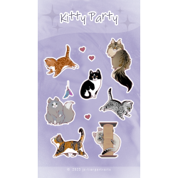 Sticker sheet - "Kitty Party"