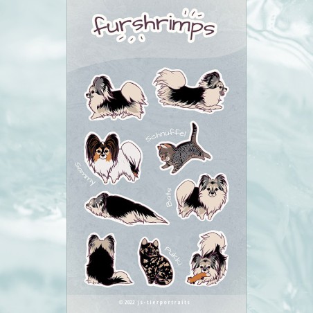 Stickerbogen - "furshrimps"