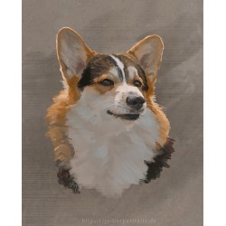 Digitales Tierportrait - Büste (Speedpaint)